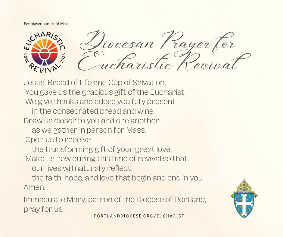 Diocesan Eucharistic Revival Prayer - English