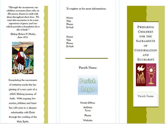 Sacrament brochure for parents top side