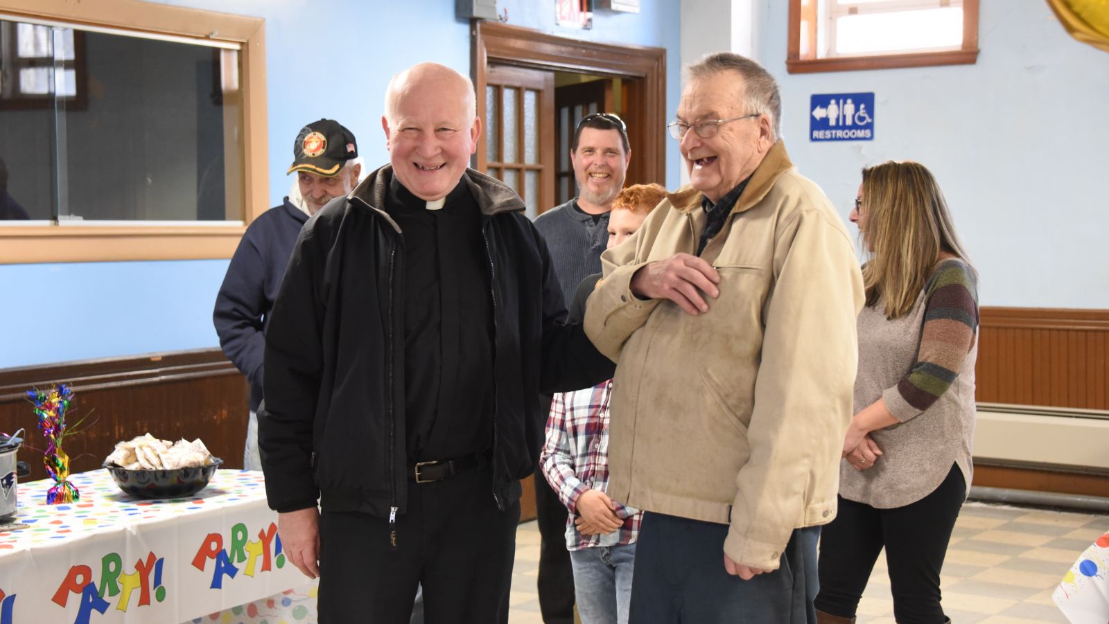 Gene Boyce and Father Jim Nadeau