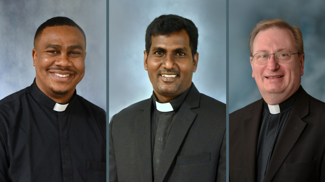 Father Osunde, Father Amalogam, and Msgr. Dubois