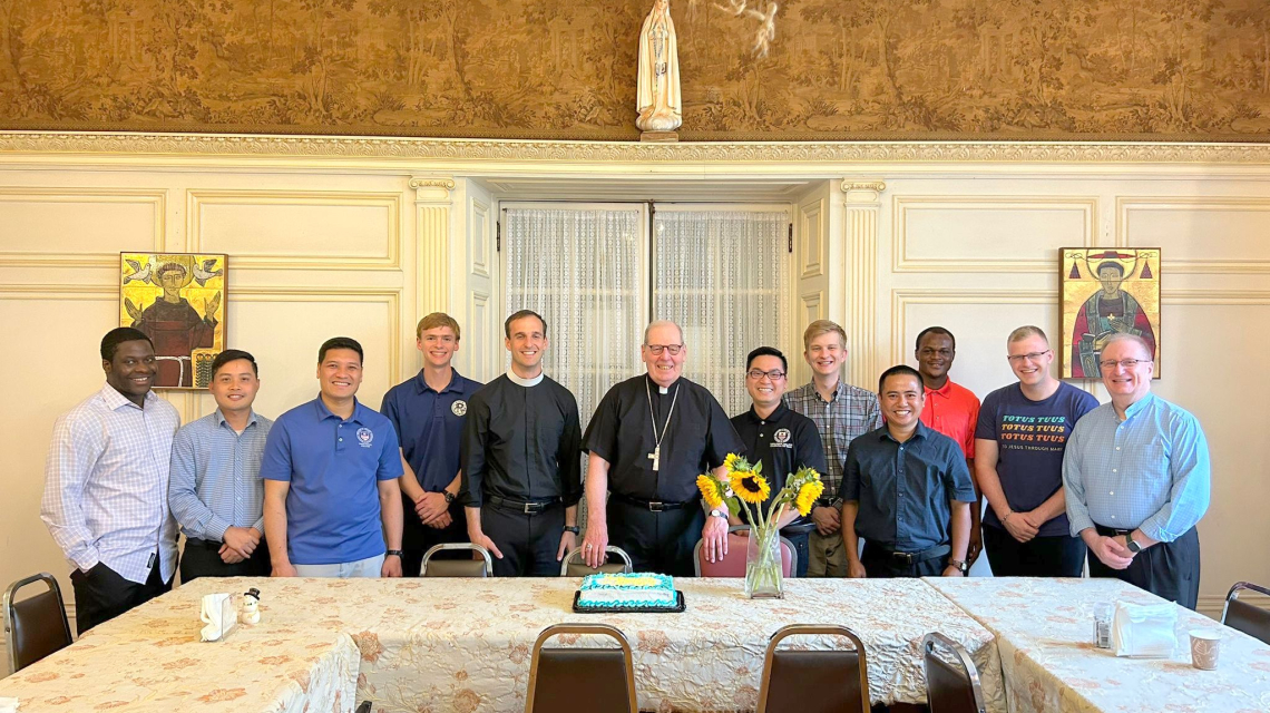 Bishop Deeley and Seminarians