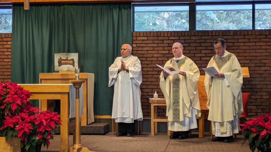 Priests on the altar