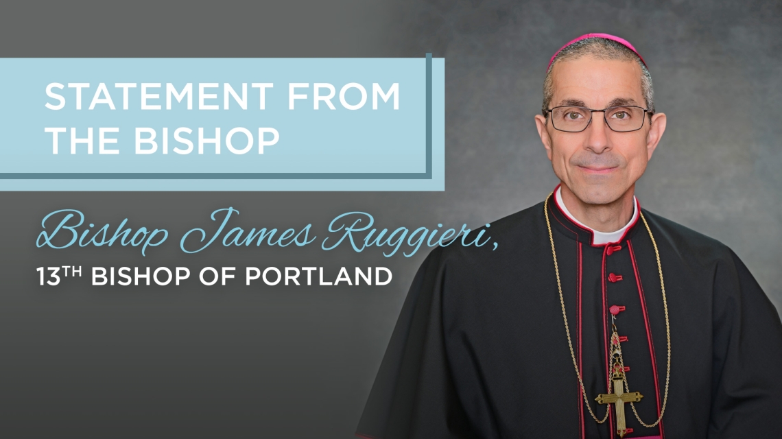 picture of the bishop with words a statement from the bishop