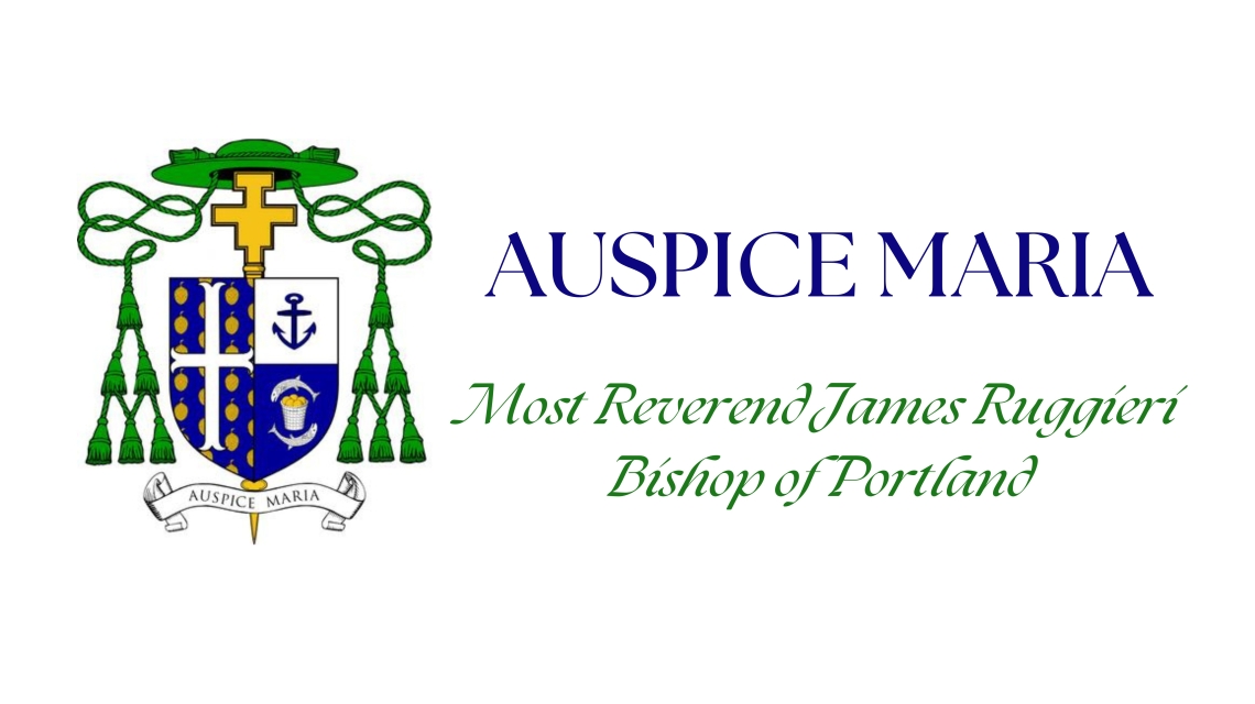 Coat of arms with words Auspice Maria