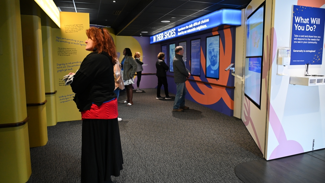 People browsing inside of the museum.