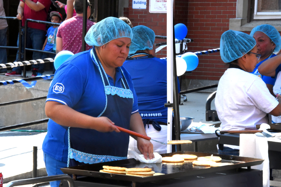 Cooking at the Latino Food Festival