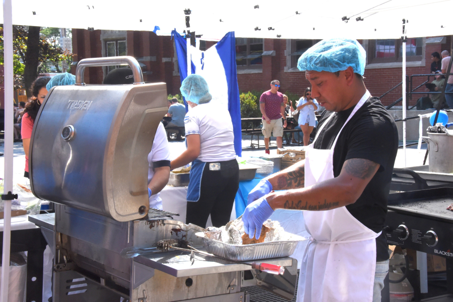 Cooking at the Latino Food Festival