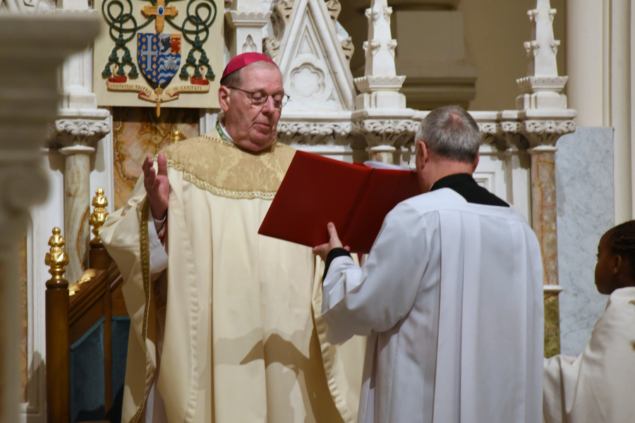 Bishop Robert Deeley and Msgr. Marc Caron