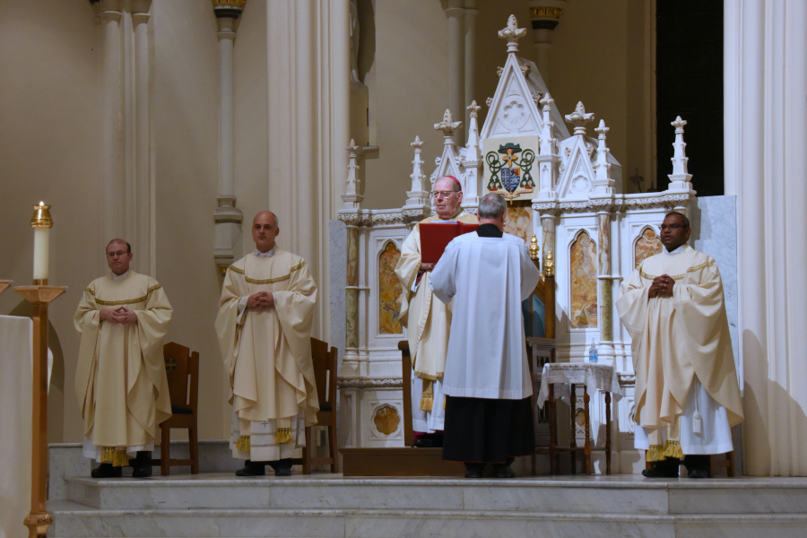 Bishop Robert Deeley and priests of the Portland Peninsula Parishes.