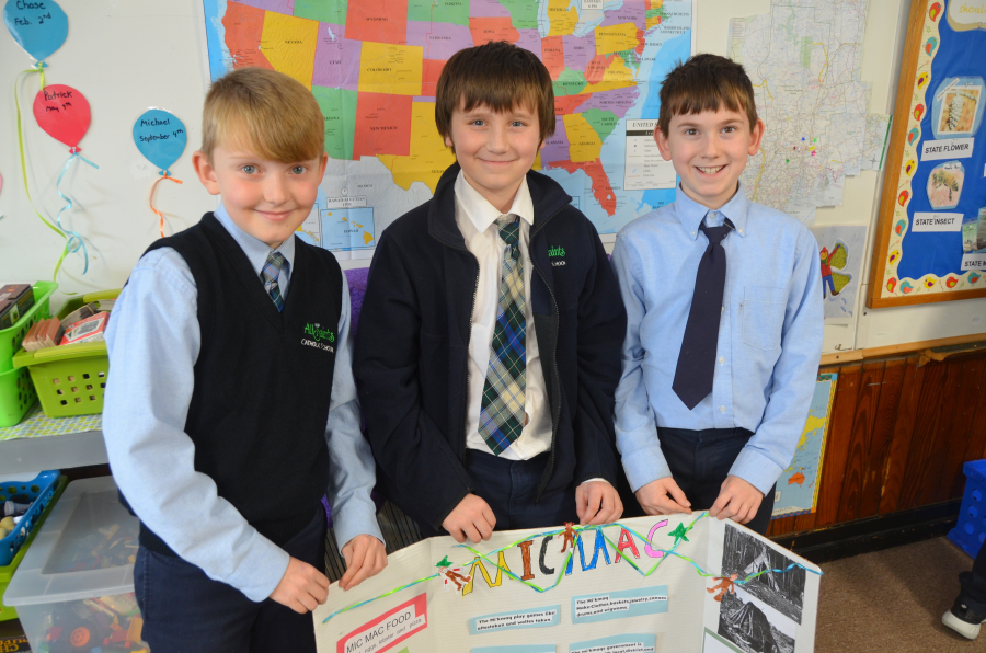 Bishop Deeley visits All Saints Catholic School in Bangor during Maine Catholic Schools Week. 