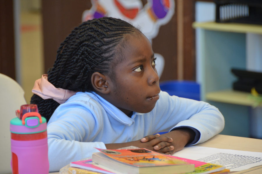 Bishop Deeley Visits Holy Cross School in South Portland 