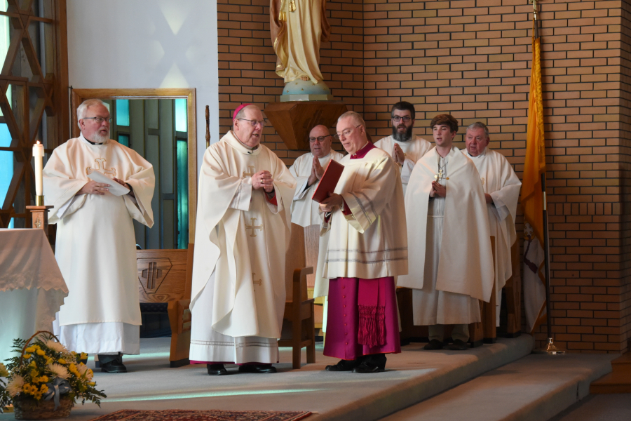 Bishop Deeley and Msgr. Marc Caron