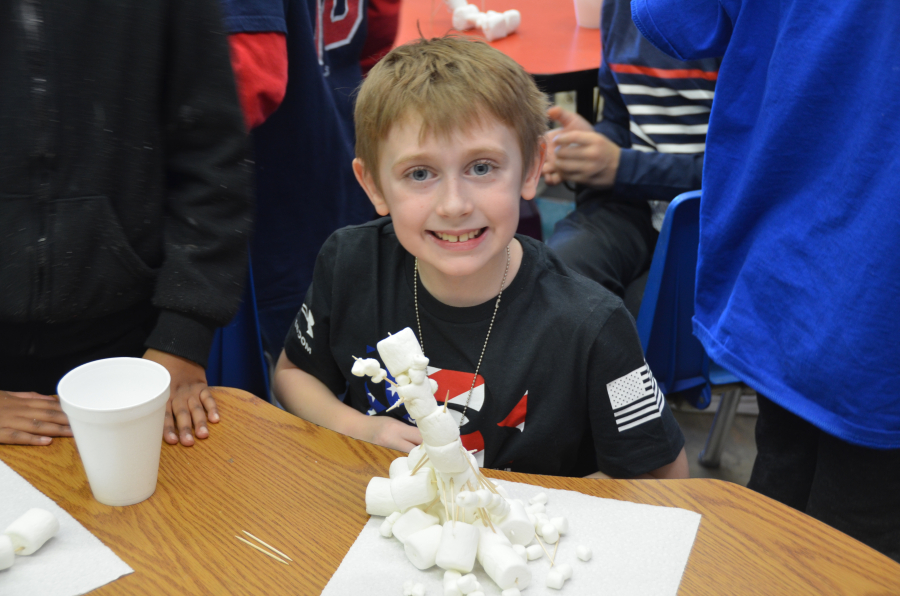 Bishop Deeley visits St. Dom's Lewiston campus during Maine Catholic Schools Week. 