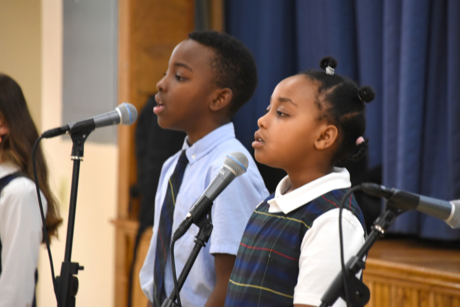 St. Brigid School students rehearse