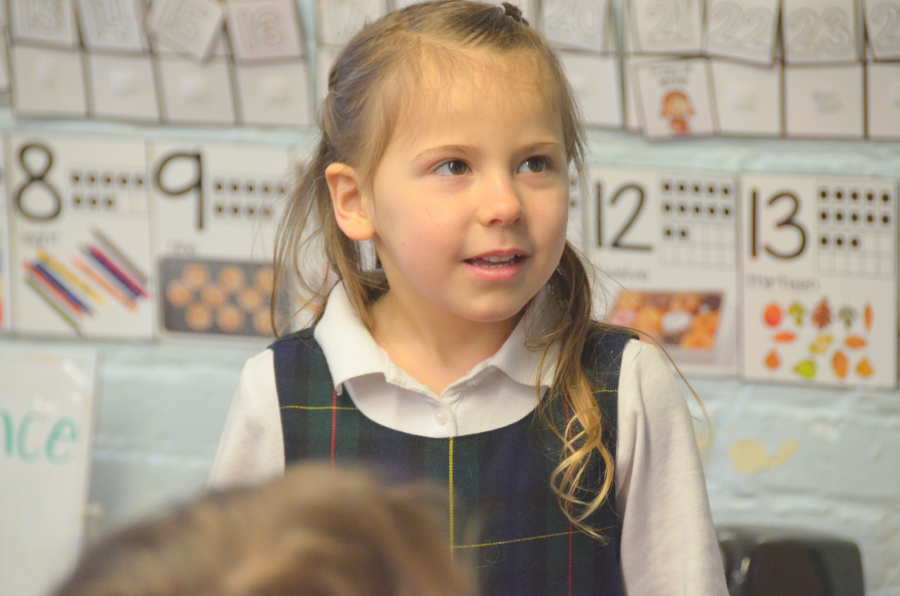 Bishop Deeley visits St. John's Catholic School community in Brunswick. 