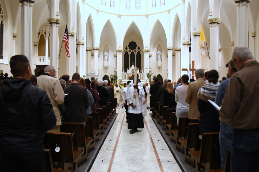 Procession before baptism