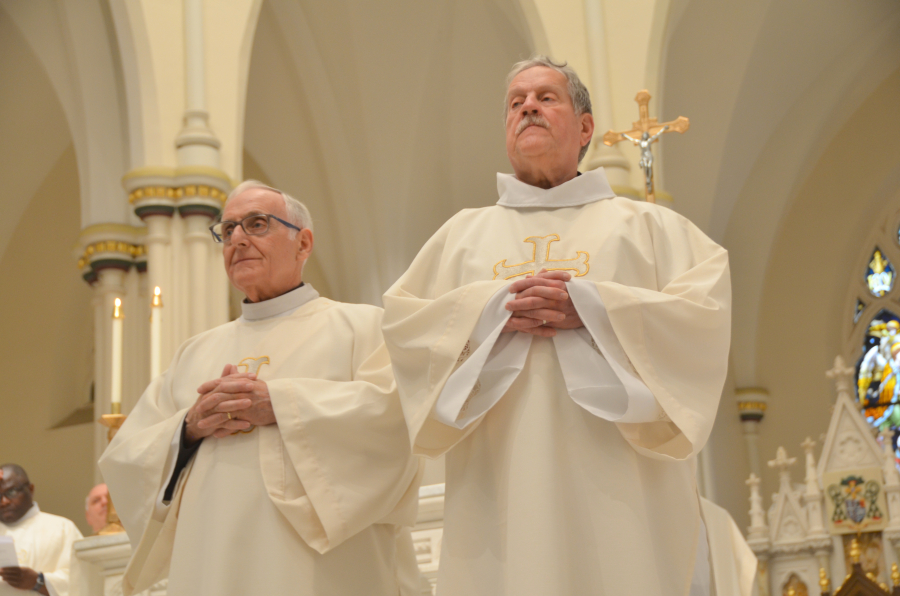 Bishop Deeley celebrates the Chrism Mass on the Tuesday of Holy Week.