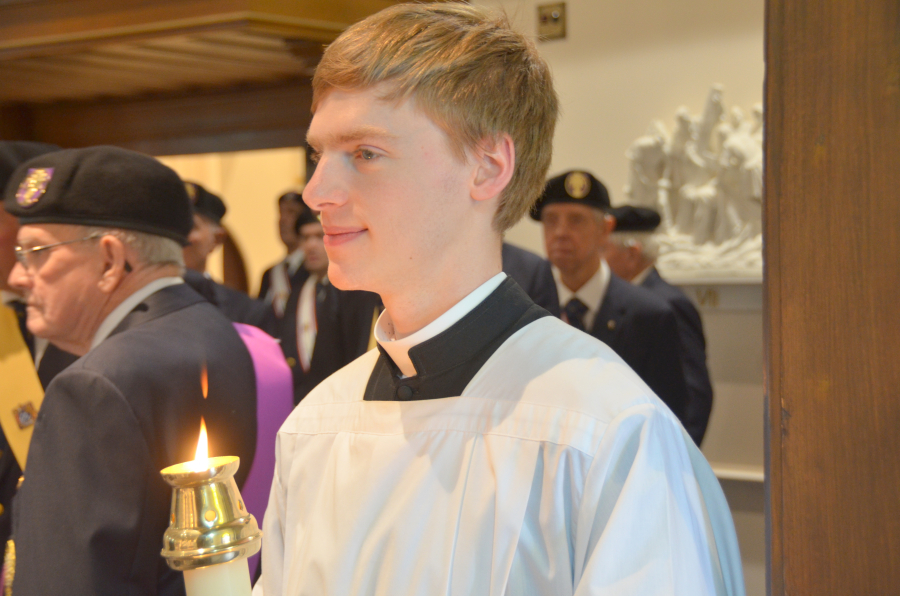 Bishop Deeley celebrates the Chrism Mass on the Tuesday of Holy Week.