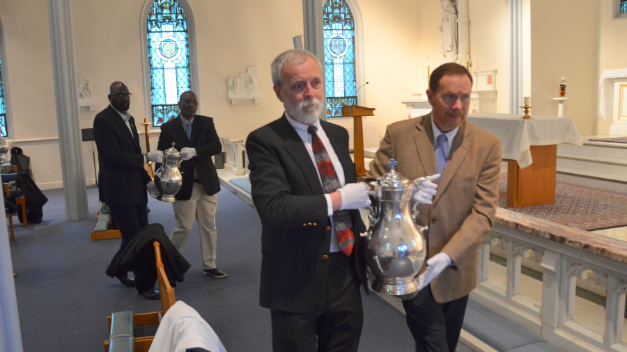 Bishop Deeley celebrates the Chrism Mass on the Tuesday of Holy Week.