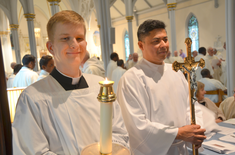 Bishop Deeley celebrates the Chrism Mass on the Tuesday of Holy Week.