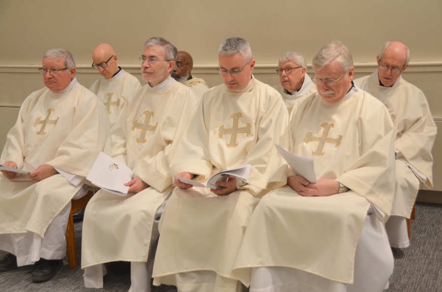 Bishop Deeley celebrates the Chrism Mass on the Tuesday of Holy Week.