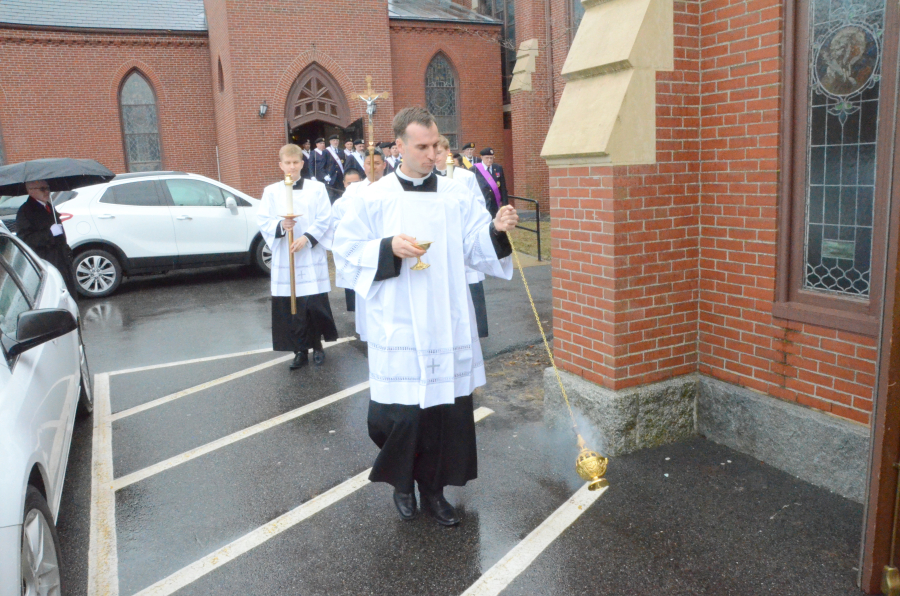 Bishop Deeley celebrates the Chrism Mass on the Tuesday of Holy Week.