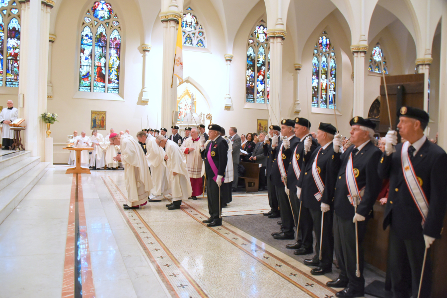 Bishop Deeley celebrates the Chrism Mass on the Tuesday of Holy Week.