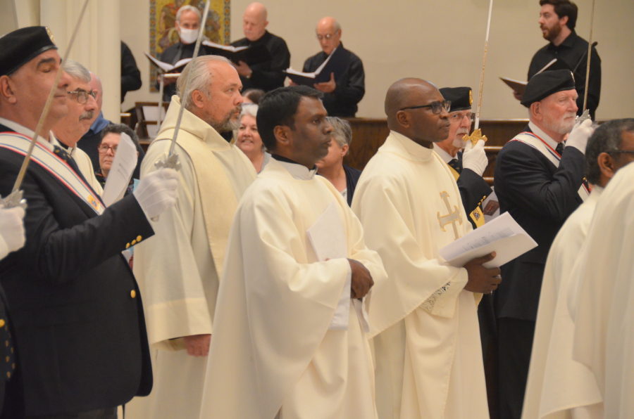 Bishop Deeley celebrates the Chrism Mass on the Tuesday of Holy Week.