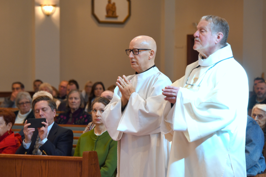 Daniel Mahoney and Deacon Dennis Popadak
