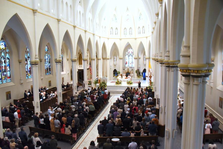 View of the church from the balcony