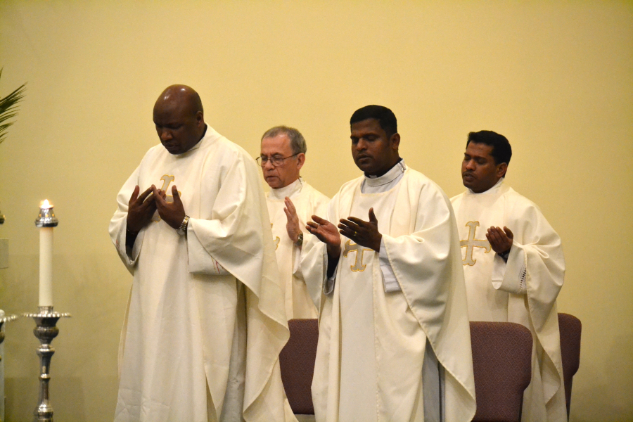 Bishop Deeley celebrated the Mass of the Oils in Houlton on Wednesday of Holy Week. 