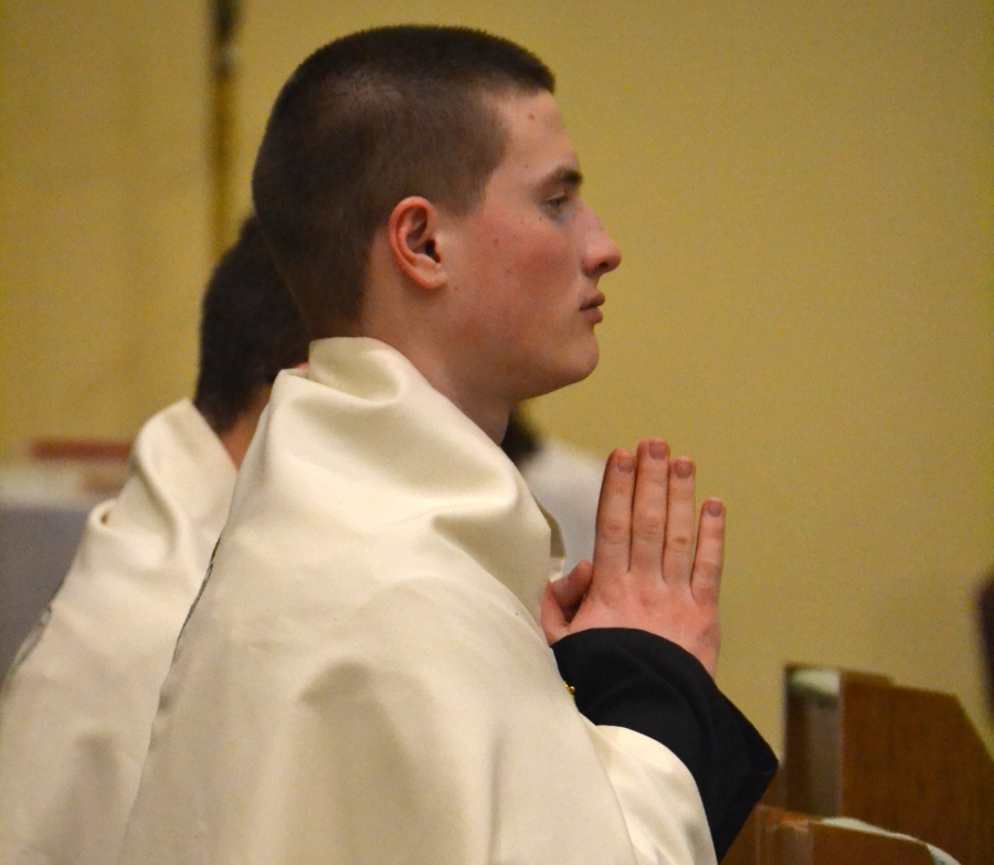 Bishop Deeley celebrated the Mass of the Oils in Houlton on Wednesday of Holy Week. 