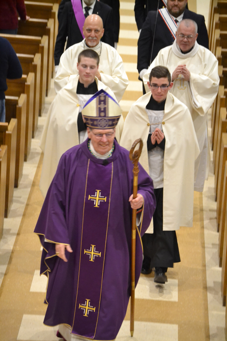 Bishop Deeley celebrated the Mass of the Oils in Houlton on Wednesday of Holy Week. 