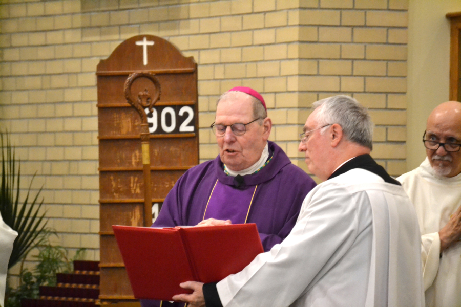 Bishop Deeley celebrated the Mass of the Oils in Houlton on Wednesday of Holy Week. 