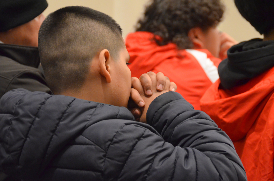 Bishop Deeley celebrates Mass on Holy Thursday in Portland. 