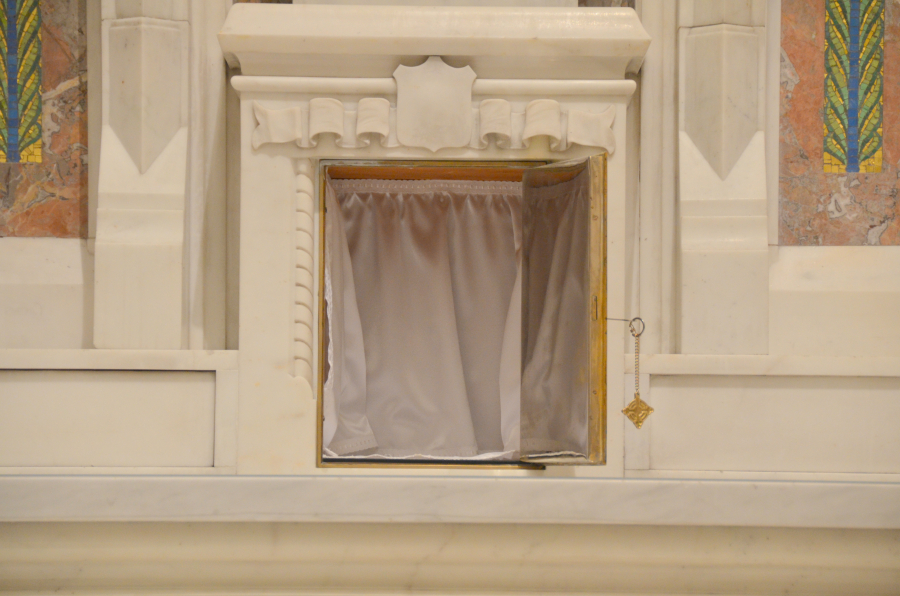 Bishop Deeley celebrates Mass on Holy Thursday in Portland. 