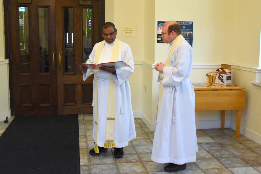 Father Selveraj Kasi and Father Kevin Upham