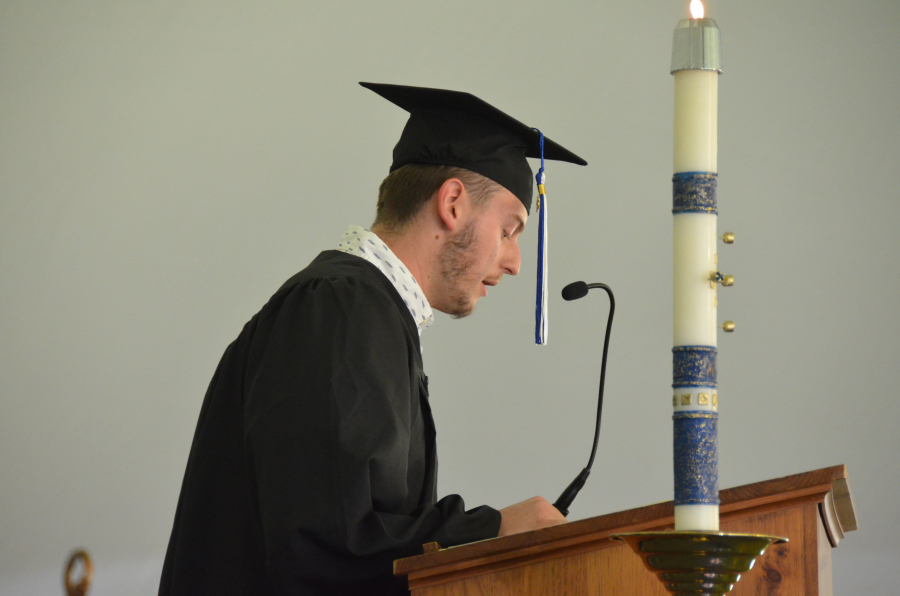 Bishop Deeley celebrates the Baccalaureate Mass, part of Saint Joseph College of Maine's Commencement Weekend. 