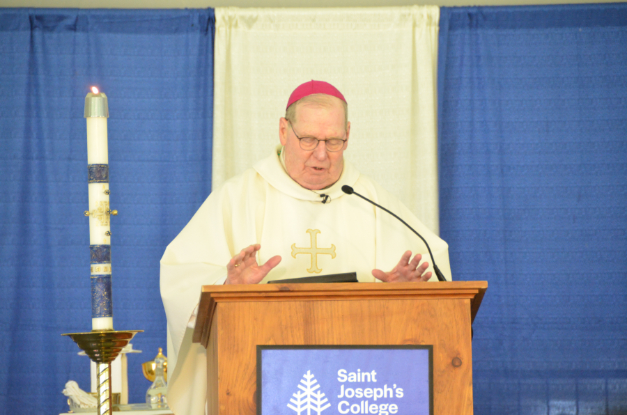 Bishop Deeley celebrates the Baccalaureate Mass, part of Saint Joseph College of Maine's Commencement Weekend. 