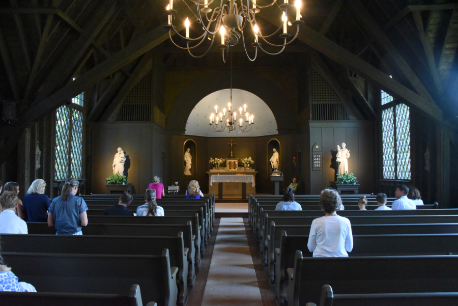 St. Mary of the Isles Church as seen from the back.