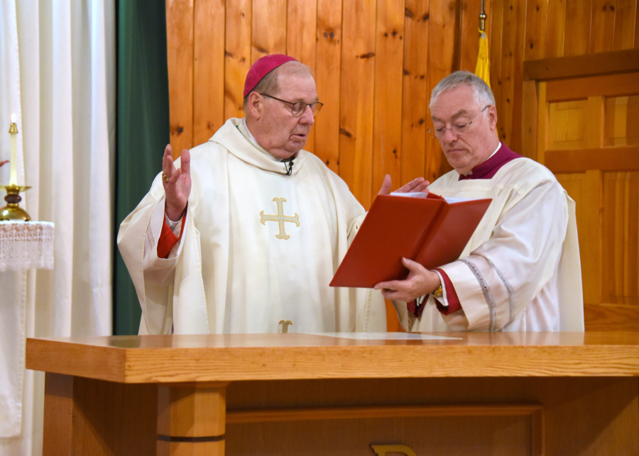 Blessing the altar