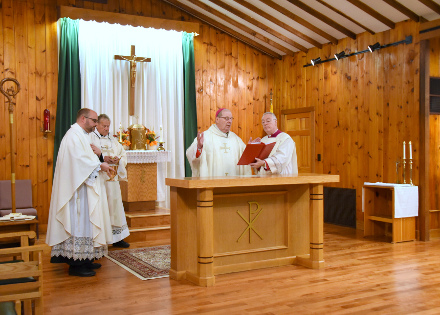 Blessing the altar