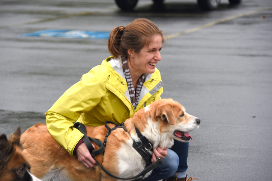 Woman with her dog