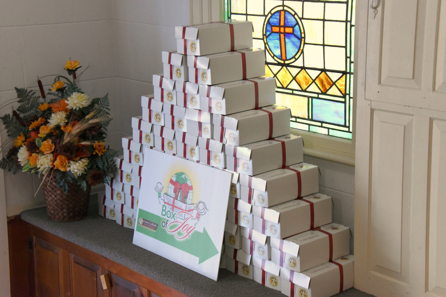 Stack of shoeboxes