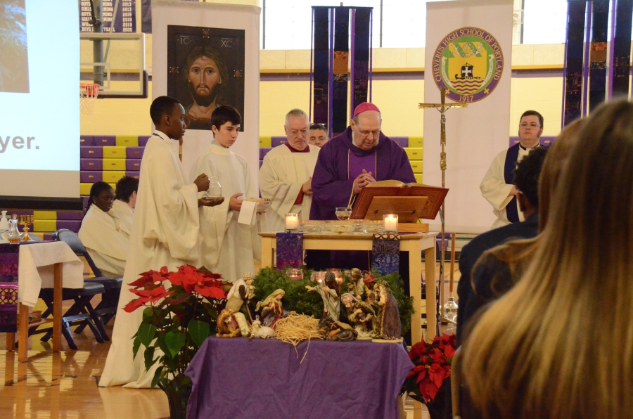 Three priests at the altar