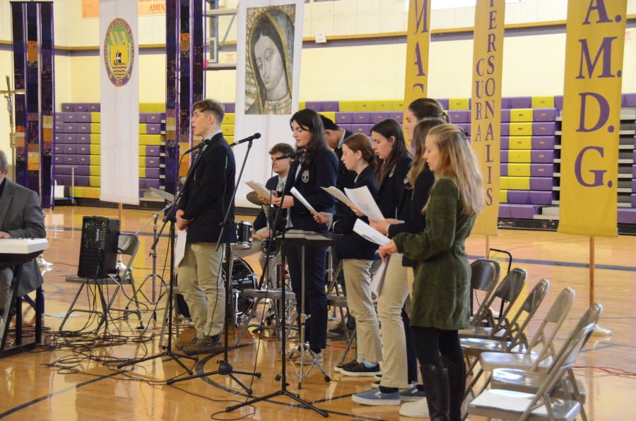 A group of standing singers