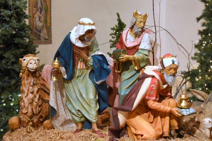 Three Kings from Manger scene