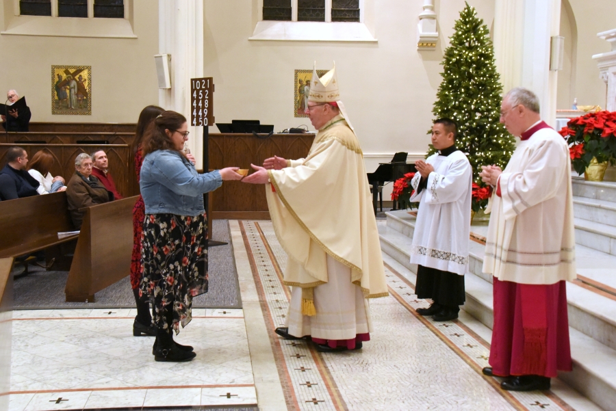 Presentation of the offertory gifts.