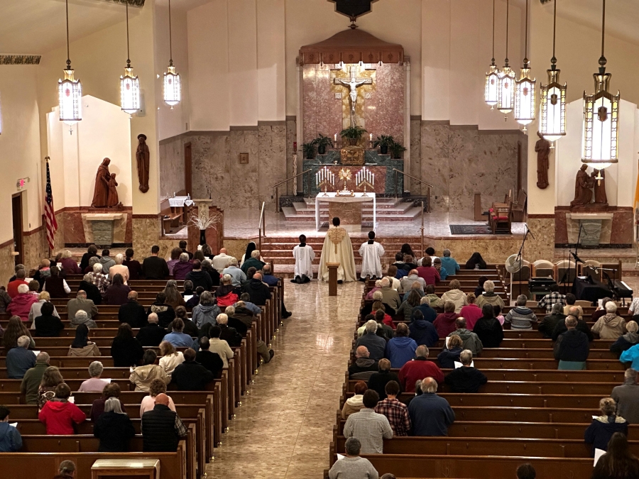 Retreat at Holy Family Church in Lewiston.