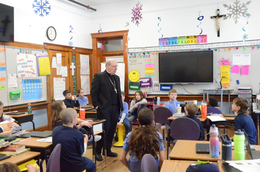 Students seated in a classroom.